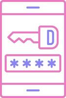 Password Linear Two Colour Icon vector