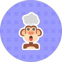 Exploding Flat Sticker Icon vector