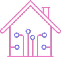 Smart Home Linear Two Colour Icon vector