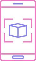 Augmented Reality Linear Two Colour Icon vector
