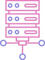Server Linear Two Colour Icon vector