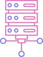 Server Linear Two Colour Icon vector