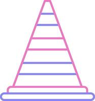 Cone Linear Two Colour Icon vector