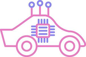 Autonomous Car Linear Two Colour Icon vector