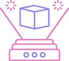 Hologram Linear Two Colour Icon vector