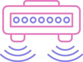 Motion Sensor Linear Two Colour Icon vector
