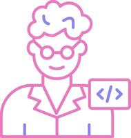 Programmer Linear Two Colour Icon vector