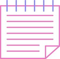 Notes Linear Two Colour Icon vector