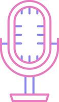 Studio Microphone Linear Two Colour Icon vector