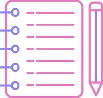 Notepad Linear Two Colour Icon vector
