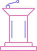 Podium Linear Two Colour Icon vector