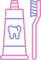 Toothpaste Linear Two Colour Icon vector