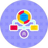 Workflow Flat Sticker Icon vector