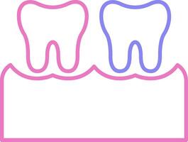 Gum Linear Two Colour Icon vector