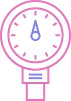 Meter Linear Two Colour Icon vector