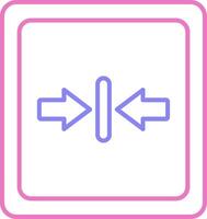 Minimize Linear Two Colour Icon vector