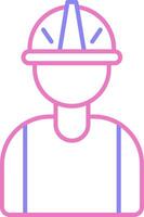 Worker Linear Two Colour Icon vector