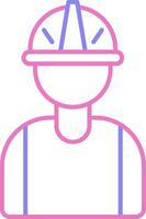 Worker Linear Two Colour Icon vector