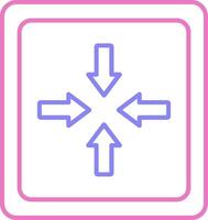 Exit Full Screen Linear Two Colour Icon vector