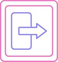Log Out Linear Two Colour Icon vector