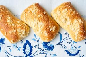 Homemade sweet buns. Fresh pastry photo