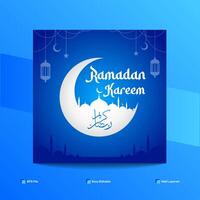 Ramadan Kareem Social Media Post Design Template Vector