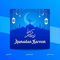 Ramadán kareem social medios de comunicación enviar diseño modelo vector
