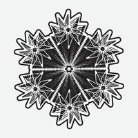 mandala dibujado a mano en papel luego digitalizado vector