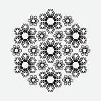 Mandala Pattern Stencil doodles sketch vector