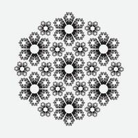 Mandala Pattern Stencil doodles sketch vector