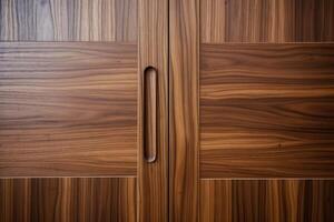 AI generated A close up of a wood door photo