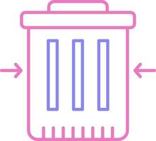 Waste Reduction Linear Two Colour Icon vector