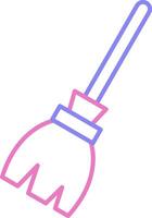 Broom Linear Two Colour Icon vector