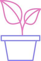 Plant Linear Two Colour Icon vector