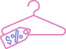 Clothes Hanger Linear Two Colour Icon vector