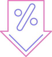 Discount Linear Two Colour Icon vector