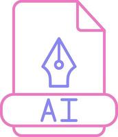 Ai Linear Two Colour Icon vector
