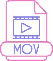 Mov Linear Two Colour Icon vector