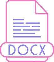 docx lineal dos color icono vector