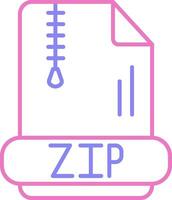 Zip Linear Two Colour Icon vector
