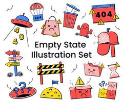 Set of Empty State Illustration vector