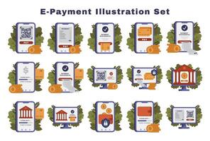 Set of E-Payment Concept Vector Illustrations