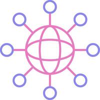 linear two color icon vector