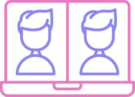 linear two color icon vector