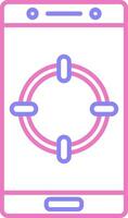 linear two color icon vector