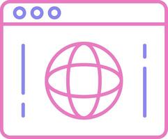 linear two color icon vector