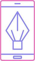 linear two color icon vector