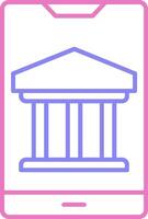 linear two color icon vector