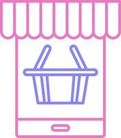 linear two color icon vector