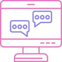 linear two color icon vector